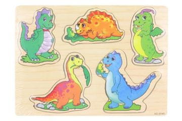 Lesena sestavljanka dinozavri