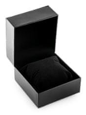 Tayma Darilna škatlica za uro - eko črna šivana z belo mat nitjo