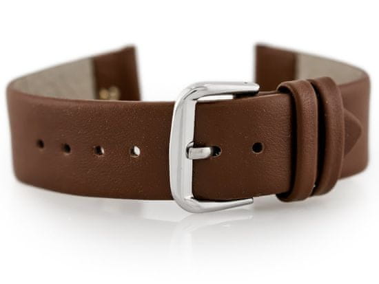 Tayma Usnjen pas za uro W86 - temno rjav - 22 mm