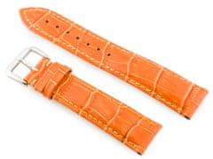 Tayma Usnjen pašček za uro W64 - oranžen 22mm