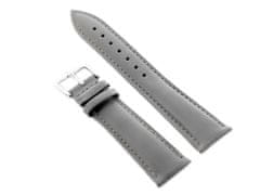 Tayma Usnjen pas za uro W94 - siv - 18 mm