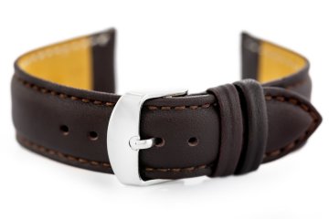 Tayma Usnjen pas za uro W83L - temno rjav - 24 mm