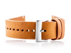 Tayma Usnjen pas za uro W118 - kamela - 22 mm