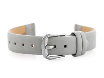 Tayma Usnjen pas za uro W76 - siv - 16 mm