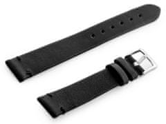 Tayma Usnjen pas za uro W91 - črn - 14 mm