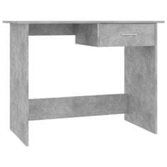 Vidaxl Pisalna miza betonsko siva 100x50x76 cm iverna plošča