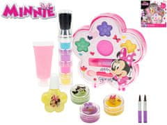 Disney Minnie lepotni set senčilo za oči + bleščilo za ustnice + lak za nohte 15 kosov v škatlici v obliki rože