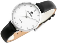 PERFECT WATCHES Ženska ura B7249 Antiallergic (zp848a) črna/srebrna