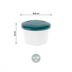 Babymoov sklede s pokrovi BIO 180ml komplet 6ks