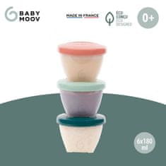 Babymoov sklede s pokrovi BIO 180ml komplet 6ks