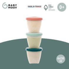 Babymoov sklede s pokrovi BIO 250ml sada 6ks