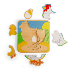 Bigjigs Toys Puzzle Življenjski cikel kokoši