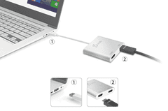 J5CREATE Multi-Monitor adapter, Dual HDMI, srebrn (JCA365)