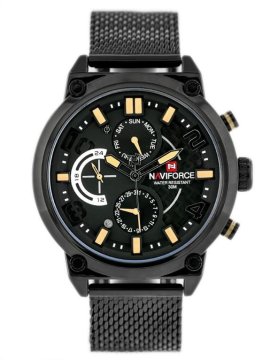 NaviForce Moška ura Husler 2 (zn028c) - črna/rumena