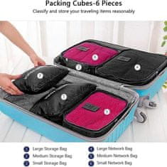 Netscroll Potovalne torbe za organizacijo v kovčku in nahrbtniku (6 kosov), PackingBags