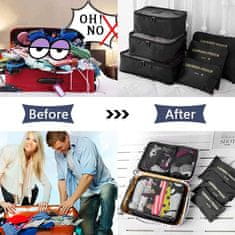 Netscroll Potovalne torbe za organizacijo v kovčku in nahrbtniku (6 kosov), PackingBags