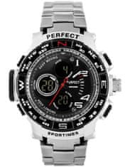 PERFECT WATCHES Moška ura - A896 (zp260a) - srebrna/črna