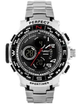PERFECT WATCHES Moška ura - A896 (zp260a) - srebrna/črna