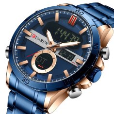 Curren Moška ura 8384 (zc023d) - Dual Time + Box
