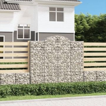 shumee Obokane gabion košare 8 kosa 200x30x180/200 cm pocinkano železo
