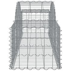 Vidaxl Obokane gabion košare 7 kosov 200x50x40/60 cm pocinkano železo
