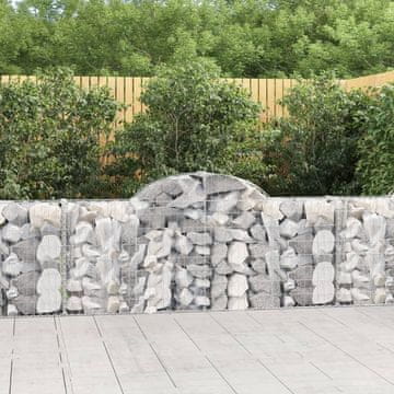 shumee Obokane gabion košare 30 kosov 200x30x80/100 cm cinkano železo
