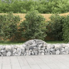 shumee Obokane gabion košare 25 kosi 200x50x40/60 cm pocinkano železo