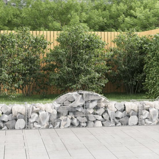 shumee Obokane gabion košare 25 kosi 200x50x40/60 cm pocinkano železo