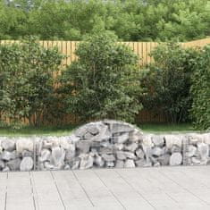 shumee Obokane gabion košare 18 kosov 200x50x40/60 cm pocinkano železo