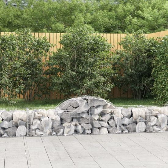 shumee Obokane gabion košare 18 kosov 200x50x40/60 cm pocinkano železo