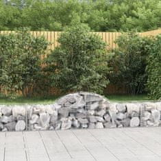 shumee Obokane gabion košare 14 kosov 200x50x40/60 cm pocinkano železo