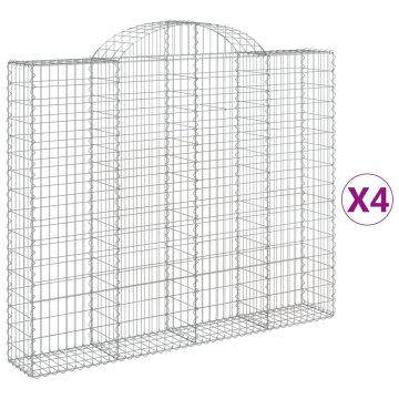Vidaxl Obokane gabion košare 4 kosi 200x30x160/180 cm pocinkano železo