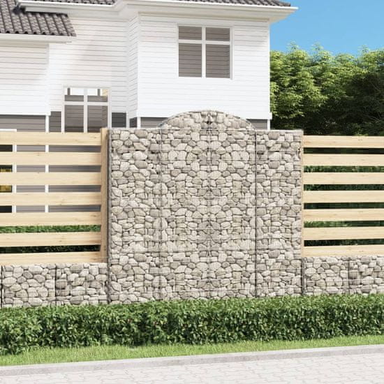 shumee Obokane gabion košare 6 kosi 200x30x200/220 cm pocinkano železo
