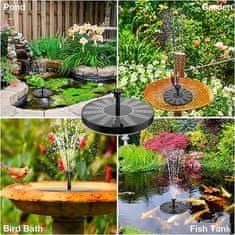 Netscroll Solarna vodna vrtna fontana, idealna za vrtove in ribnike, enostavna namestitev, energijsko varčna, kopel za ptice, FountainStar