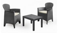 Akita AKTC12AN garnitura, z blazinami, PVC, ratan videz