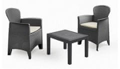 IPAE Akita AKTC12AN garnitura, z blazinami, PVC, ratan videz