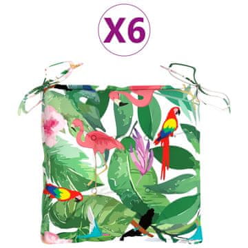Vidaxl Blazine za stole 6 kosov večbarvne 50x50x7 cm oxford tkanina