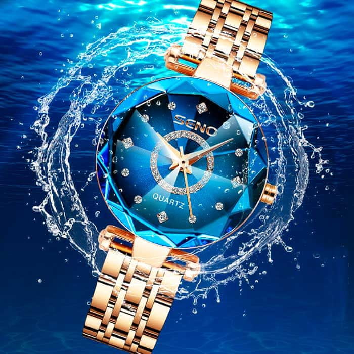 Netscroll Elegantna ženska ura, ženska zapestna ura z klasičnim analognim sistemom, nerjaveče jeklo, vodooporna ženska ura, elegantni dizajn, primeren za vse priložnosti, PremiumWatch