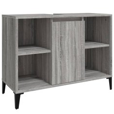 Vidaxl Omarica za umivalnik siva sonoma 80x33x60 cm inženirski les