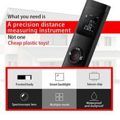 Netscroll 6 funkcijski laserski merilnik razdalje, laserski meter za natančno merjenje, LCD zaslon, merjenje do 40m razdalje, majhen in priročen za uporabo kjerkoli, USB polnjenje, DistanceMeter