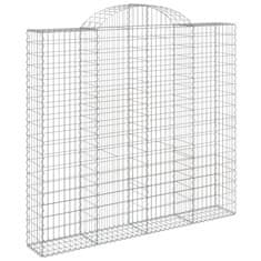 Vidaxl Obokane gabion košare 3 kosi 200x30x180/200 cm pocinkano železo