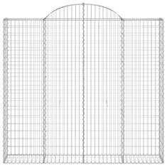Vidaxl Obokane gabion košare 6 kosov 200x30x180/200cm pocinkano železo