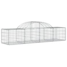Vidaxl Obokane gabion košare 7 kosov 200x50x40/60 cm pocinkano železo