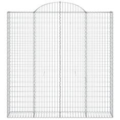 Vidaxl Obokane gabion košare 4 kosa 200x30x200/220 cm pocinkano železo