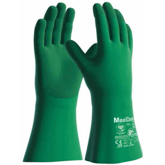 ATG Gloves Dolge rokavice ATG MaxiChem Cut zelene 35 cm