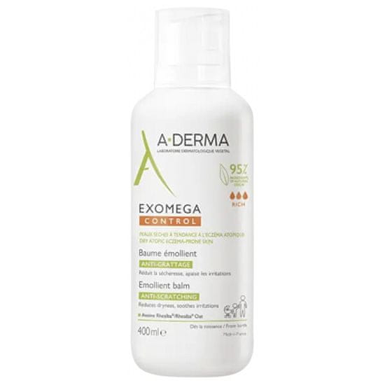 A-Derma Mehčalni balzam za suho kožo nagnjeno k atopičnemu ekcemu Exomega Control (Emollient Balm) 400 ml