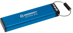Kingston Ironkey USB disk, 64 GB, Keypad 200, 3.2 Gen1, FIPS 140-3Lvl 3, AES-256, moder (IKKP200/64GB)