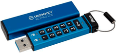 Kingston Ironkey USB disk, 8 GB, Keypad 200, 3.2 Gen1, FIPS 140-3Lvl 3, AES-256, moder (IKKP200/8GB)