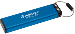 Kingston Ironkey USB disk, 128 GB, Keypad 200, 3.2 Gen1, FIPS 140-3Lvl 3, AES-256, moder IKKP200/128GB