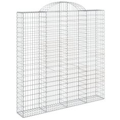 Vidaxl Obokane gabion košare 4 kosa 200x30x200/220 cm pocinkano železo